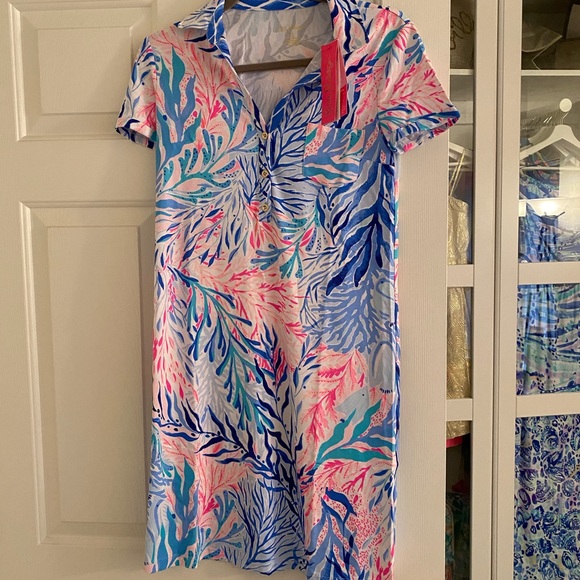 NWT Lilly Pulitzer Sadie Polo Dress Kaleidoscope - Picture 2 of 5
